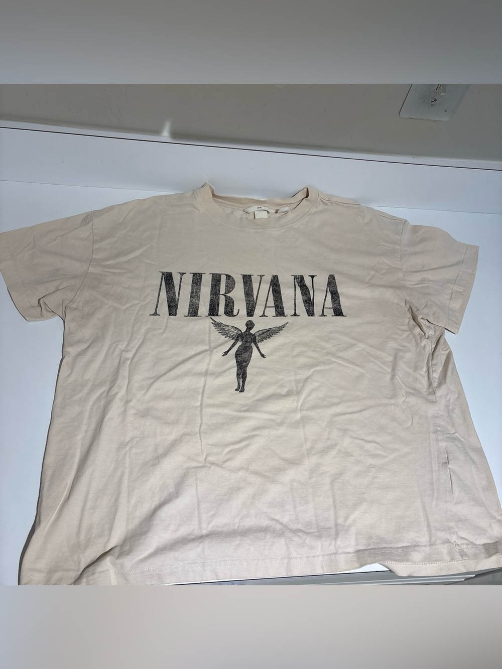 H&M Beige Nirvana Graphic Tee